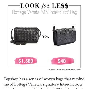 Topshop woven pleather purse (similar style of Bottega Inrecciato Mini bag)